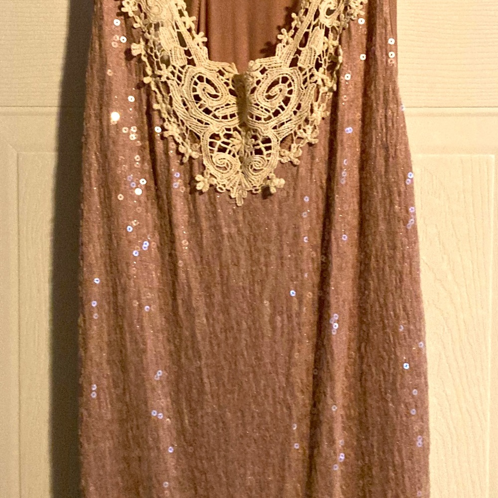 Sequined tank top